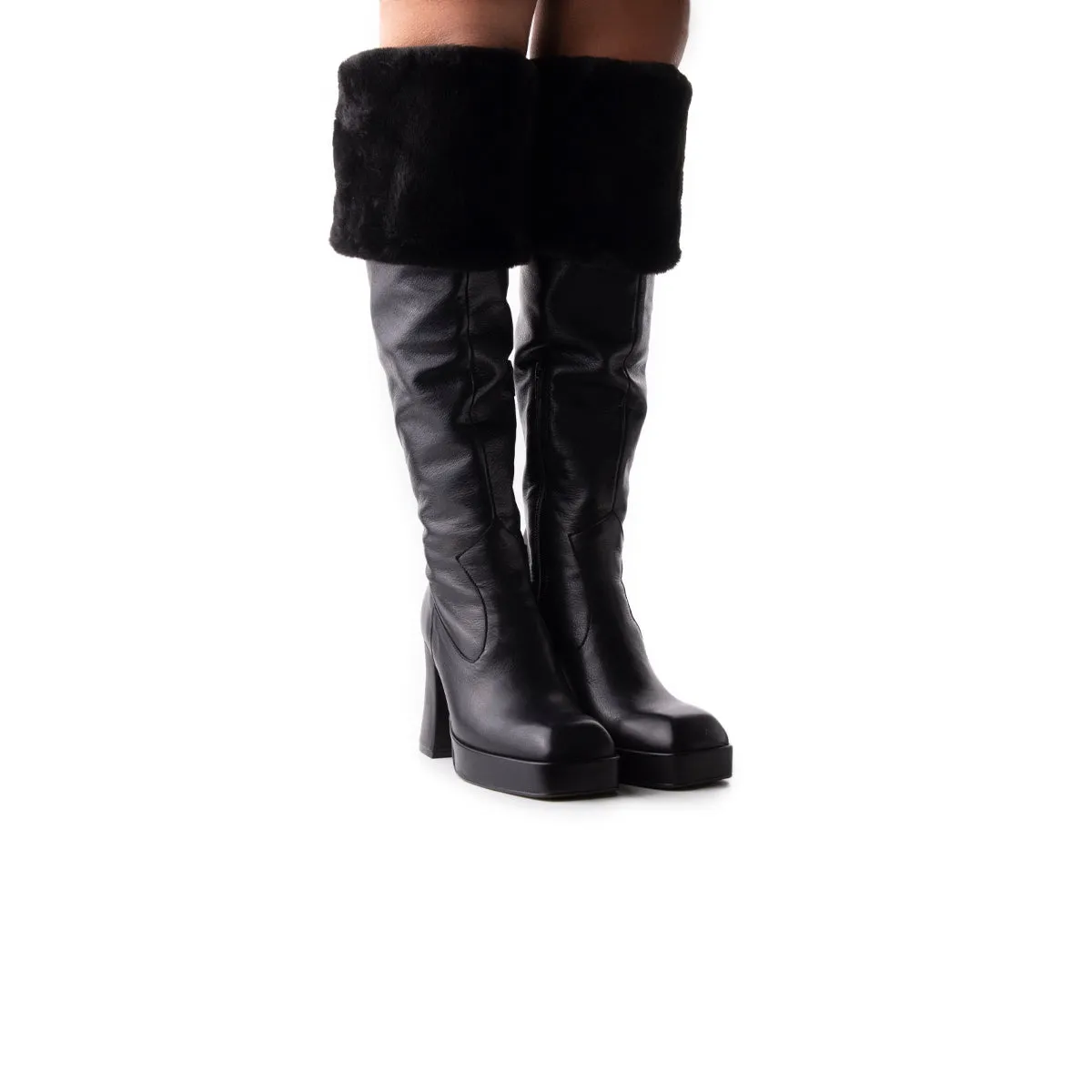 Kelani Black Leather