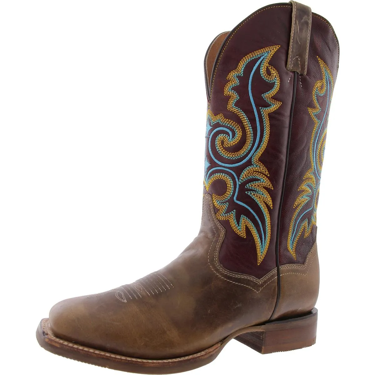 Mens Embroidered Leather Cowboy, Western Boots